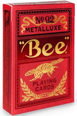 Bee Metalluxe Playing Cards - Red main image